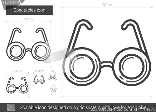 Image of Spectacles line icon.