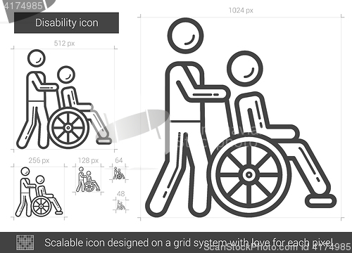 Image of Disability line icon.