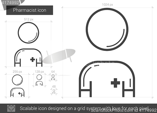 Image of Pharmacist line icon.