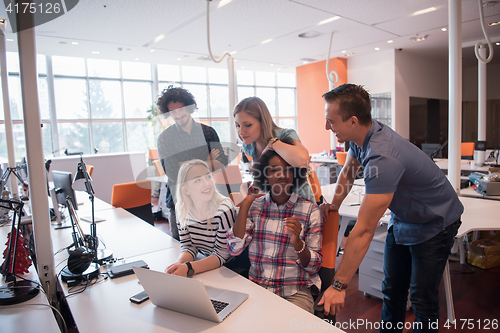 Image of Multiethnic startup business team