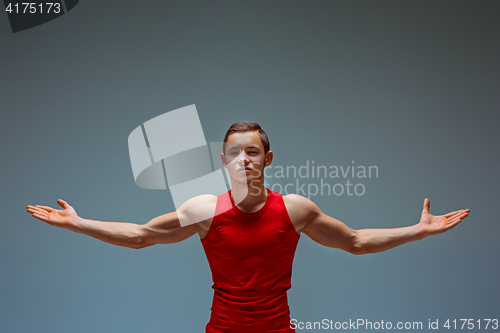 Image of The two gymnastic acrobatic caucasian men