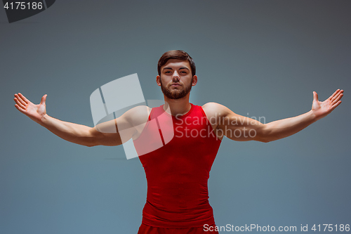 Image of The two gymnastic acrobatic caucasian men