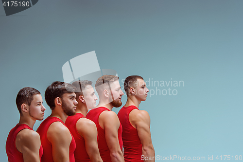 Image of The two gymnastic acrobatic caucasian men