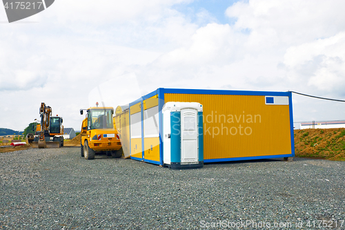 Image of Industrail Site Container and mobile Toilet