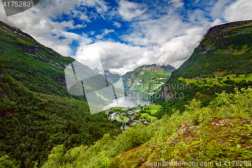 Image of Geiranger fjord, Norway.