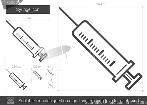 Image of Syringe line icon.