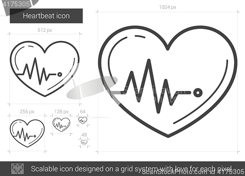 Image of Heartbeat line icon.