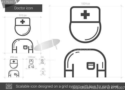 Image of Doctor line icon.