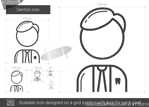 Image of Dentist line icon.