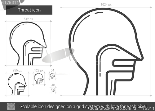 Image of Throat line icon.