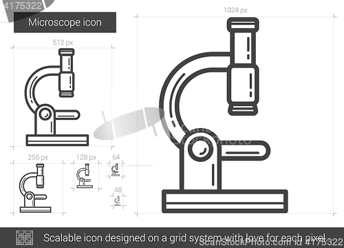 Image of Microscope line icon.