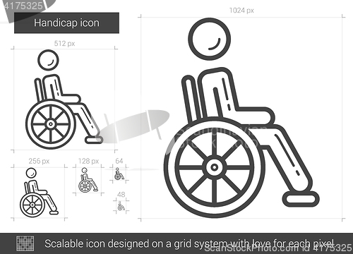 Image of Handicap line icon.