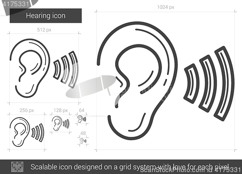 Image of Hearing line icon.