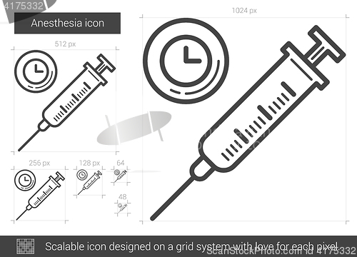 Image of Anesthesia line icon.