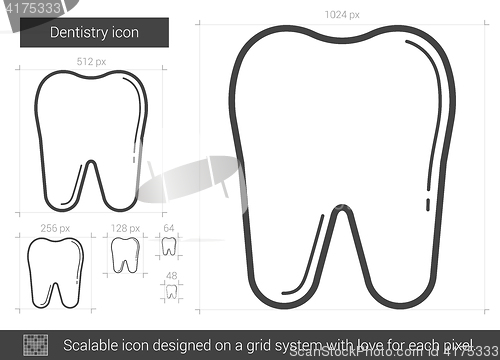 Image of Dentistry line icon.