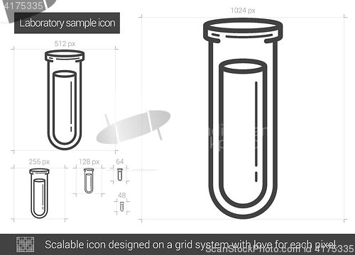 Image of Laboratory sample line icon.