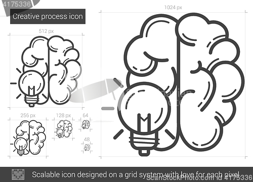 Image of Creative process line icon.