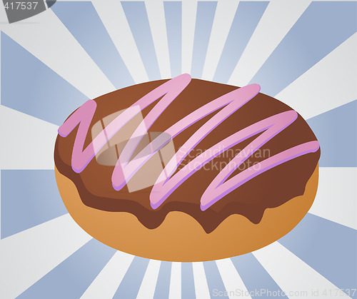 Image of Chocolate icing covered donut