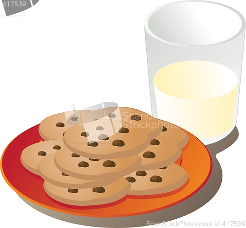 Image of Milk and cookies