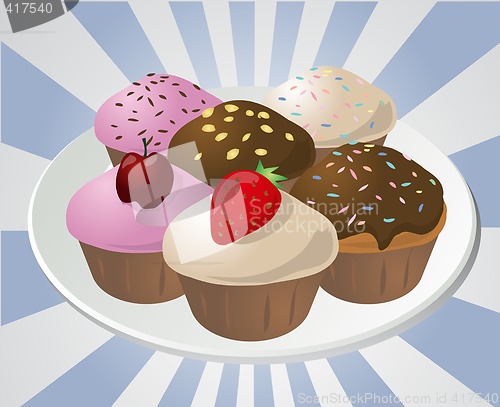 Image of Cupcakes on plate