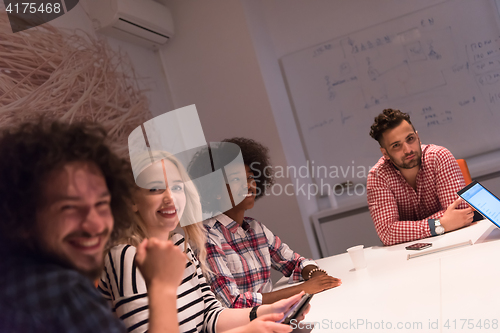 Image of Multiethnic startup business team on meeting