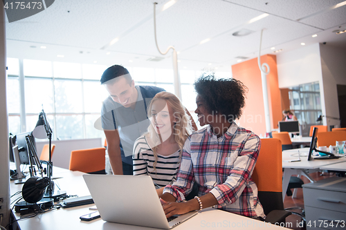 Image of Multiethnic startup business team