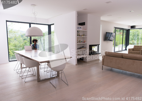 Image of African American woman in the living room