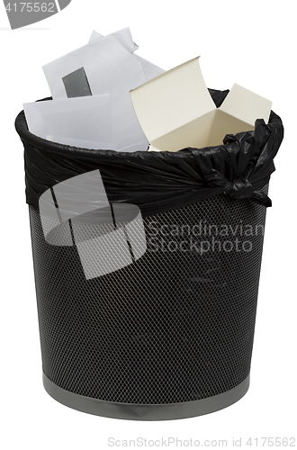 Image of Full metal trash bin 