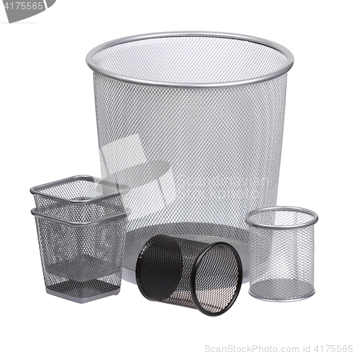Image of Multiple trash bins
