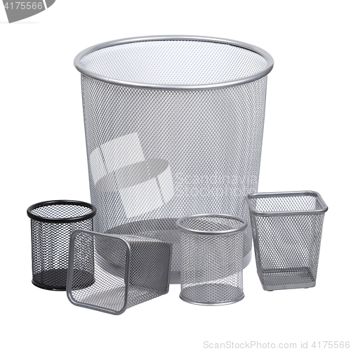 Image of Multiple trash bins