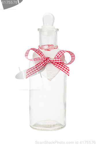 Image of Bottle with heart shaped tag