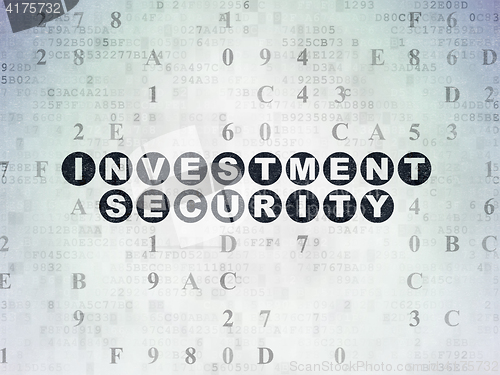 Image of Privacy concept: Investment Security on Digital Data Paper background