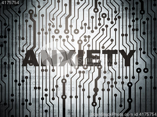 Image of Medicine concept: circuit board with Anxiety