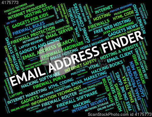 Image of Email Address Finder Means Send Message And Addresses