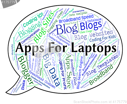 Image of Apps For Laptops Means Application Software And Online
