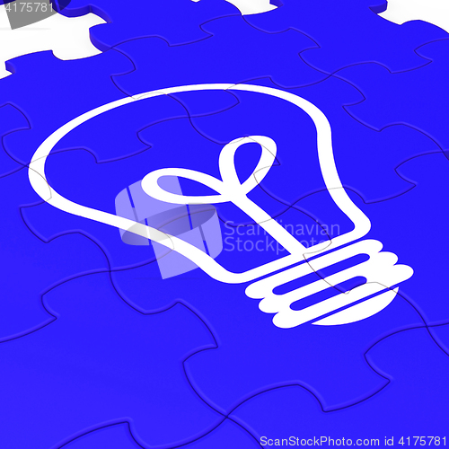 Image of Bulb Puzzle Shows Intelligence And Inventions