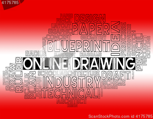 Image of Online Drawing Shows Web Site And Creative