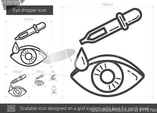 Image of Eye dropper line icon.