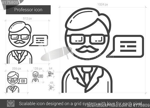 Image of Professor line icon.