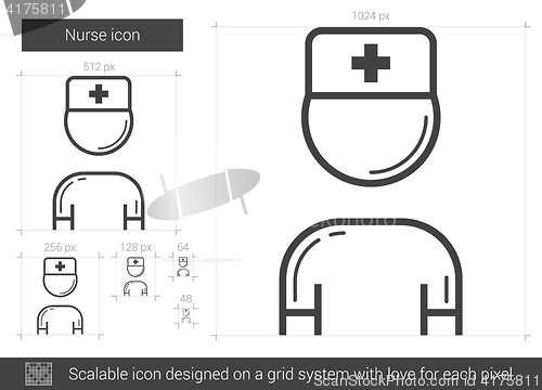 Image of Nurse line icon.