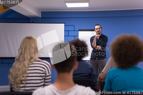 Image of Speaker Seminar Corporate Business Meeting Concept