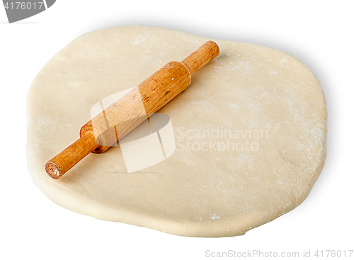 Image of Small wooden rolling pin to rolled dough