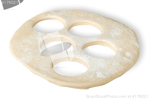 Image of Roll dough with hole cut out