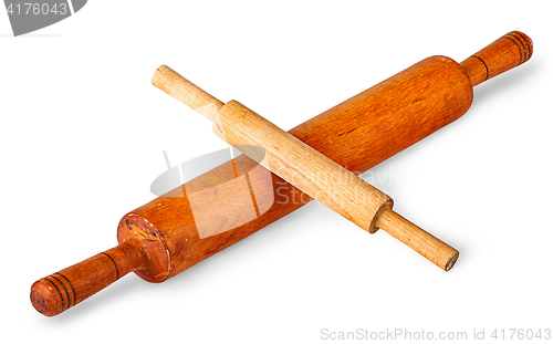 Image of Small and large rolling pin crosswise