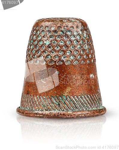 Image of Old antique copper thimble