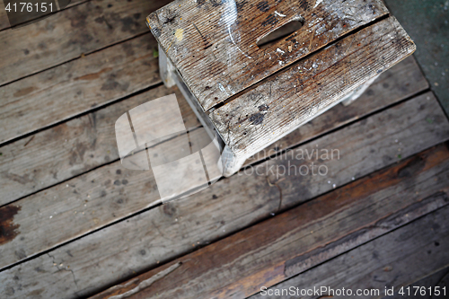 Image of Board, old wood, stool, background, natural