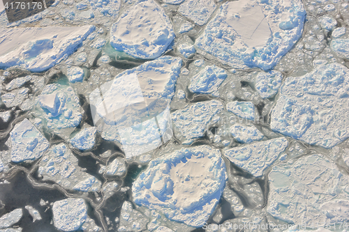 Image of melting ice over the Greenland