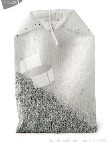 Image of In front single tea bag with thread