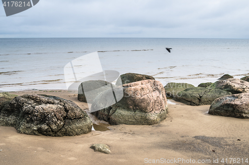 Image of Rocky beach on the Gulf of Finland. Sillamae, Estonia