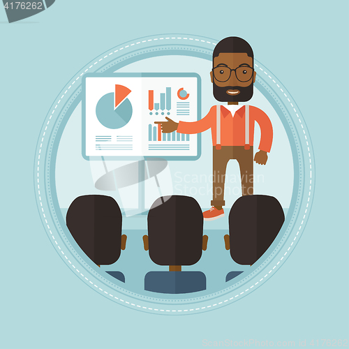 Image of Businessman at business seminar.
